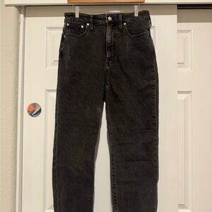 Madewell Women's Straight Leg Black Jeans